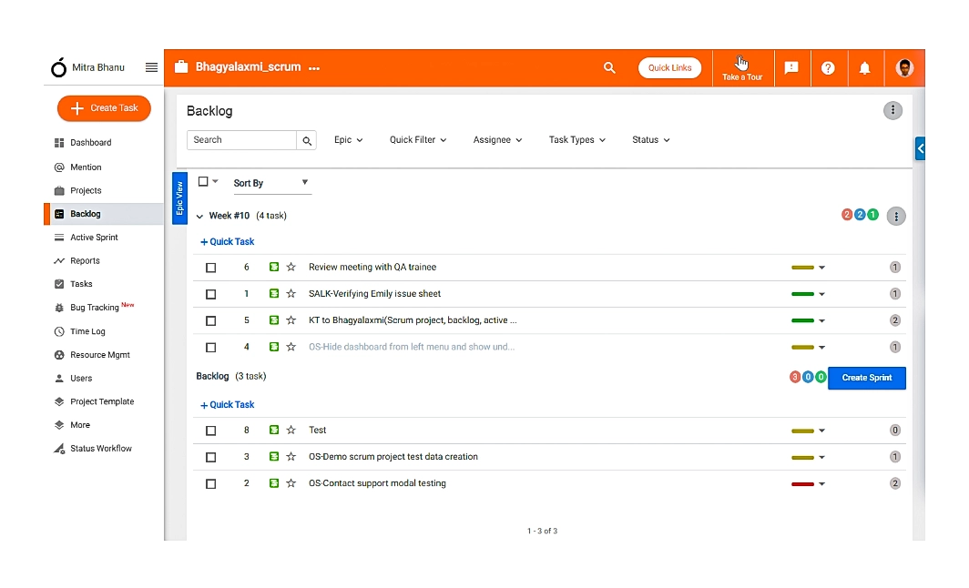 Backlog page Optimization