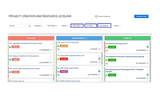Sprint board filters