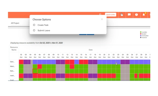Create Task from Resource Availability