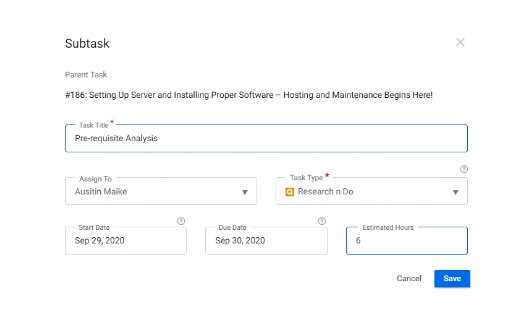 Add more details in quick subtask
