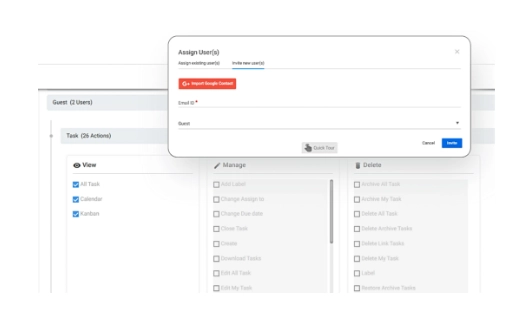 Add guest users at your project management workflow