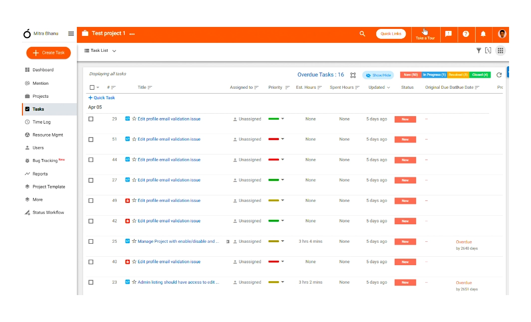 Task page loading optimization