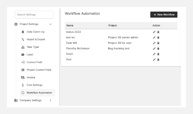 Accessing workflow automation