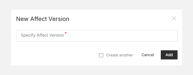 Adding a new affect version