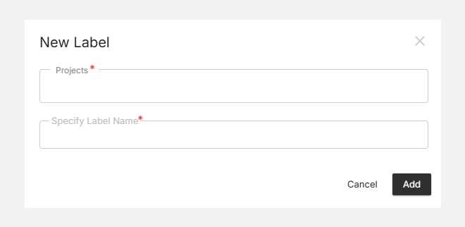 Creating a new label