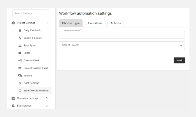 Creating a new workflow automation