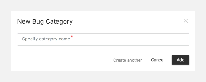 Creating a new bug category