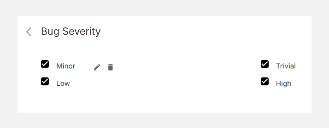 Editing or deleting severities