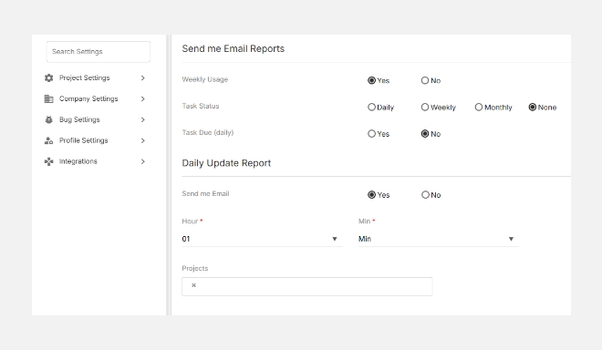 How to configure email reports