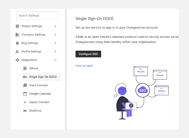 How to enable single sign on in Orangescrum