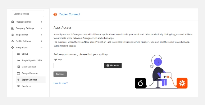 How to setup Zapier connect