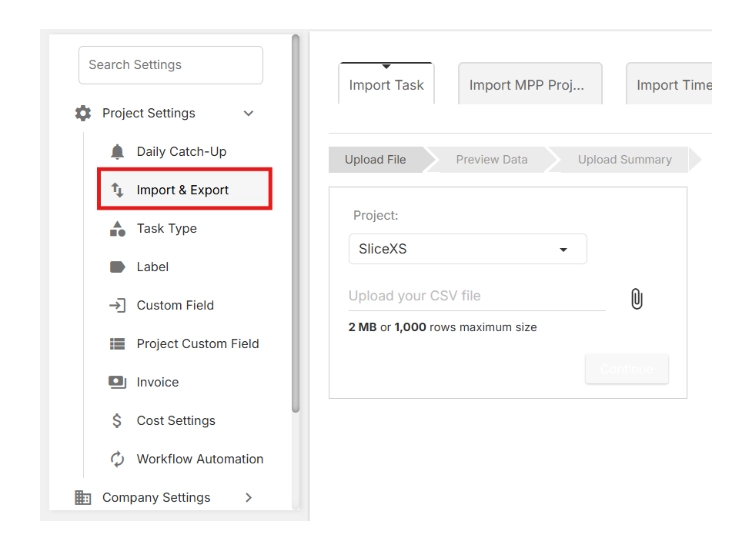 Import and Export customers